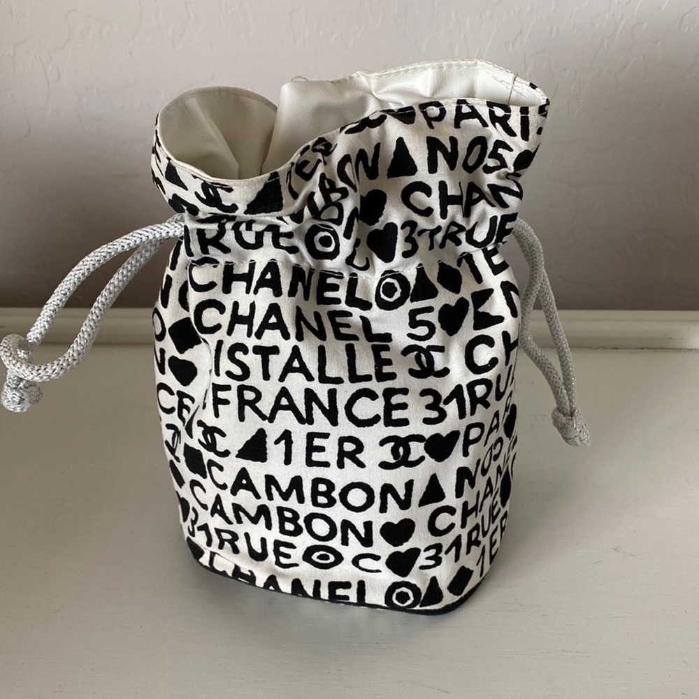 Rare Chanel Cosmetic Drawstring Bag